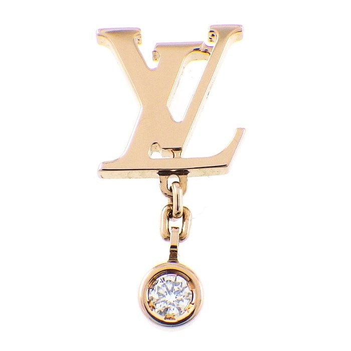 ルイヴィトン M00607 ナノグラムプラネットLV ロゴ ピアス イヤリング