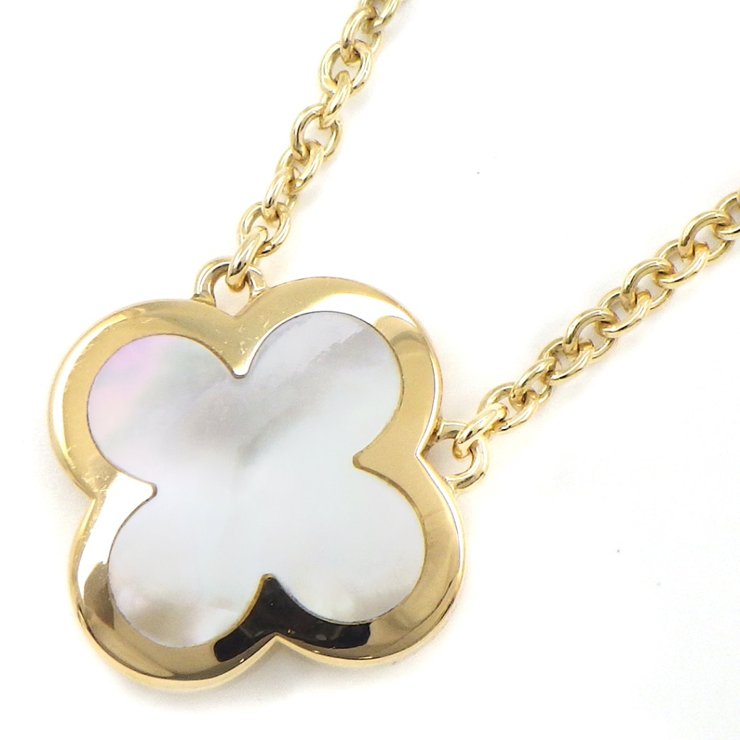 ヴァンクリーフ＆アーペル Van Cleef & Arpels ネックレス ピュアアルハンブラ VCARA39700 ホワイト シェル K18YG 白 【中古】