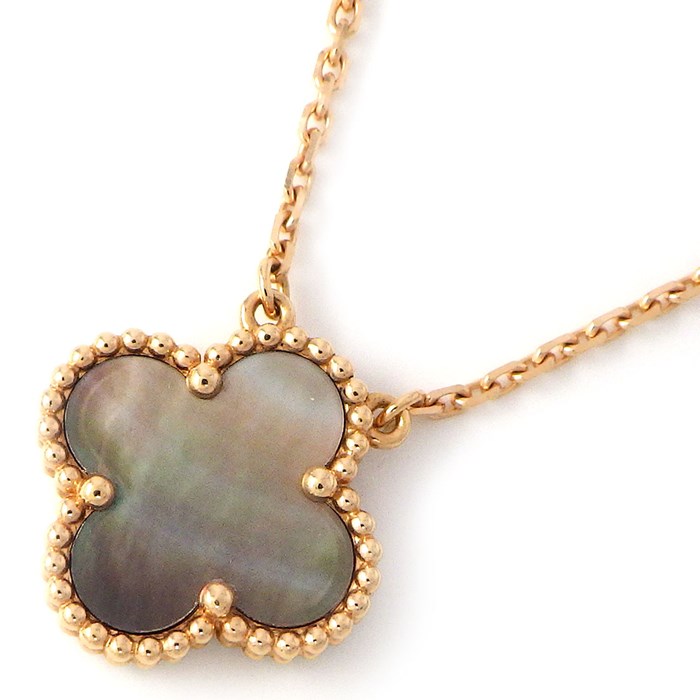 ヴァンクリーフ＆アーペル Van Cleef & Arpels ネックレス ヴィンテージアルハンブラ VCARP4KK00 グレー シェル K18PG 【中古】