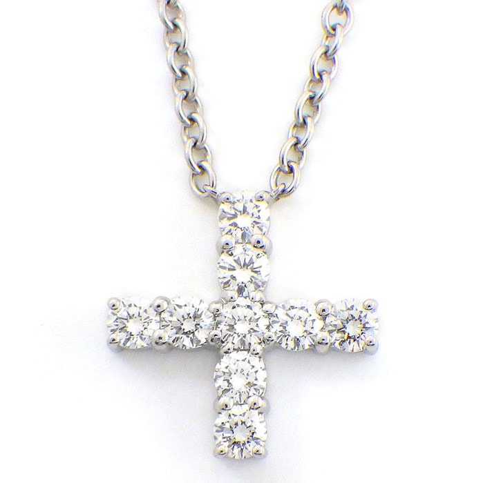 ハリーウィンストン HARRY WINSTON ネックレス シンボルズ ミニクロス PEDPREMCRMC 9ポイント ダイヤモンド 0.41ct PT950 【中古】