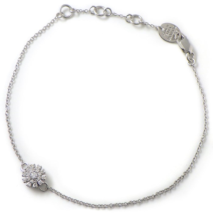 ダミアーニ DAMIANI ブレスレット マルゲリータ 20084678 フラワーモチーフ パヴェ ダイヤモンド K18WG 【箱・保付き】 【中古】