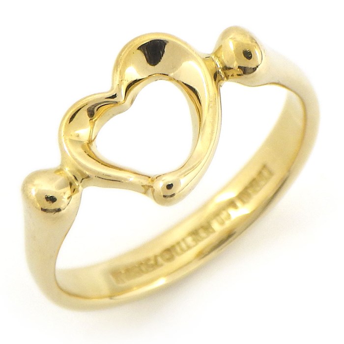 ティファニー Tiffany & Co. リング オープン ハート K18YG 12号 【中古】