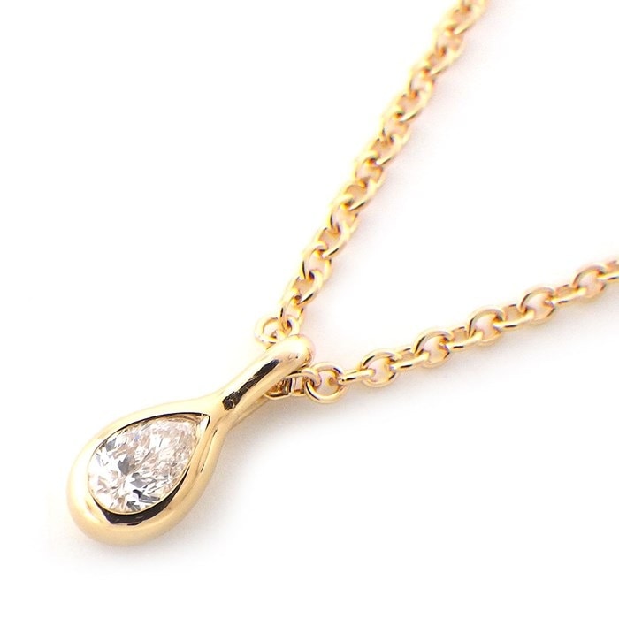 ティファニー Tiffany & Co. ネックレス バイ ザ ヤード 60147816 1ポイント ペアシェイプ ダイヤモンド 0.07ct K18PG 【中古】