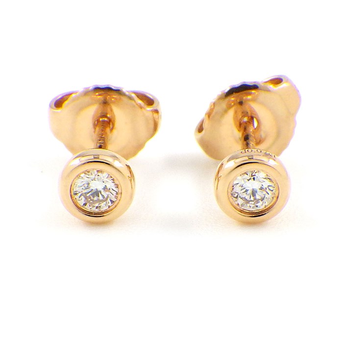 ティファニー Tiffany & Co. ピアス バイ ザ ヤード 60017592 2ポイント ダイヤモンド 計0.14ct K18PG 【中古】