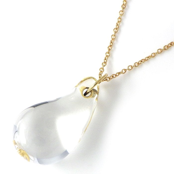 ティファニー Tiffany & Co. ネックレス ティア ドロップ ロッククリスタル K18YG 【中古】