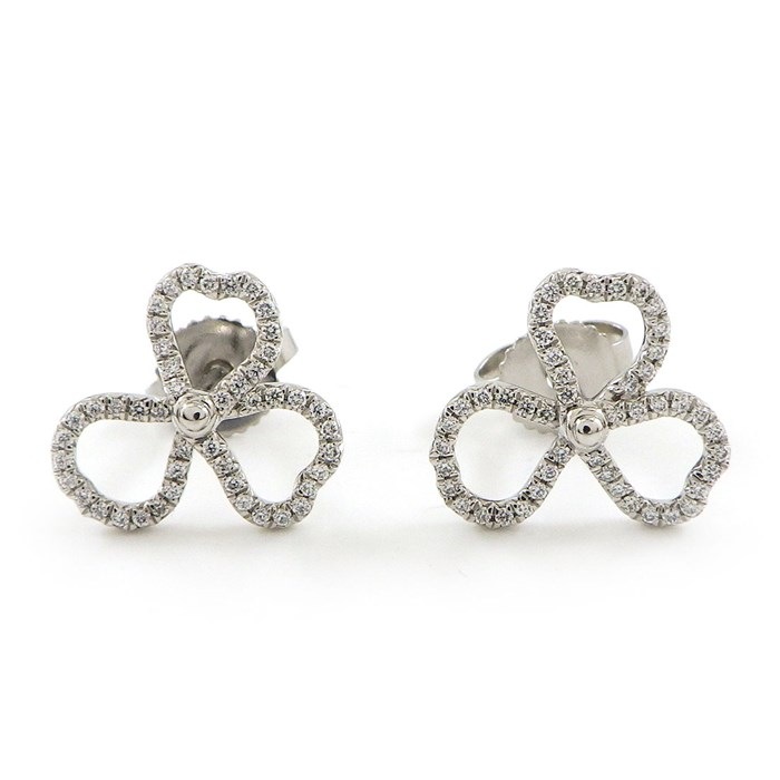 ティファニー ペーパーフラワー オープンフラワー ピアス ダイヤモンド