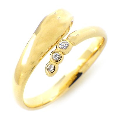 ティファニー Tiffany & Co. リング スネーク 蛇モチーフ ダイヤモンド K18YG 12.5号 【中古】