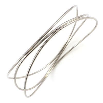 ティファニー Tiffany & Co. ブレスレット ウェーブ 3ロウ K18WG 【中古】