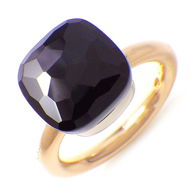 ポメラート Pomellato リング ヌード クラシック PAA1100_O6000_000OG スクエア クッション ガーネット K18WG K18PG 8号 【中古】