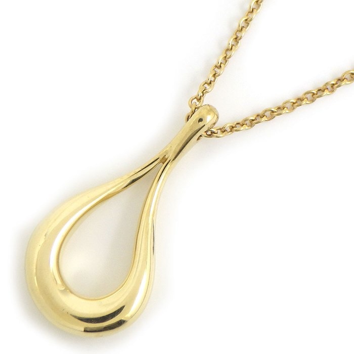 ティファニー Tiffany & Co. ネックレス オープン ティア ドロップ K18YG 【中古】