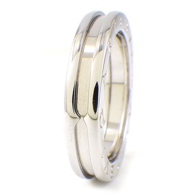 ブルガリ BVLGARI リング B-zero1 ビーゼロワン XS 336030 1 ワンバンド ロゴ K18WG 19.5号 / #60 【中古】