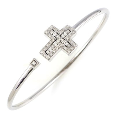ダミアーニ DAMIANI バングル ベル エポック クロス ダイヤモンド K18WG / #M 【中古】