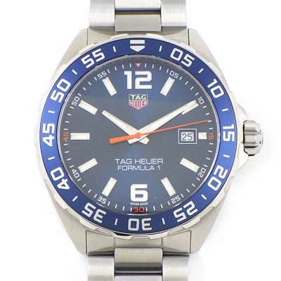 TAG HEUER レザー革ツナギ ホワイト/ブルー タグ・ホイヤーのジュエリーの通販なら ジェイビーワークス 公式