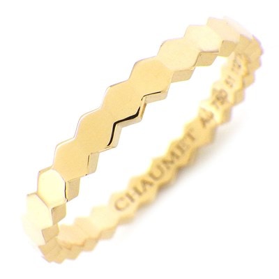 ショーメ Chaumet リング ビー マイ ラブ ハニカム 081885 蜂 ミツバチ 蜂の巣 K18YG 10.5号 / #51 【中古】