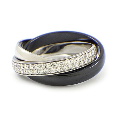 現行モデルCartier トリニティリング SM 46サイズ K18 AU750 Cartier（カルティエ） トリニティリング XL ラージ K18YGxWGxPG #56