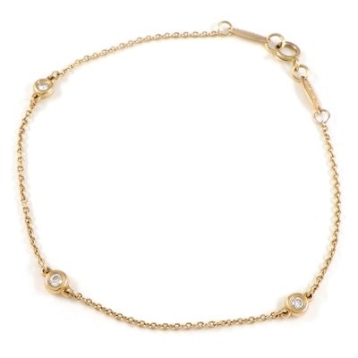 ティファニー Tiffany & Co. ブレスレット バイ ザ ヤード 60149000 3ポイント ダイヤモンド 0.30ct K18PG 【中古】