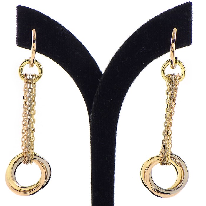 カルティエ Cartier ピアス トリニティ スウィング ドロップ サークル  
