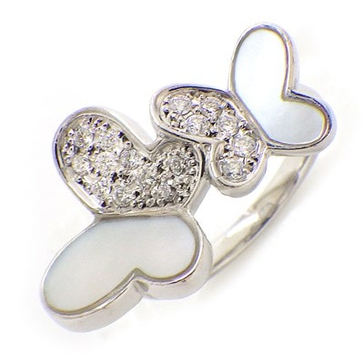 K18WG K18YG ダイヤモンド 0.16 バタフライ ピアス