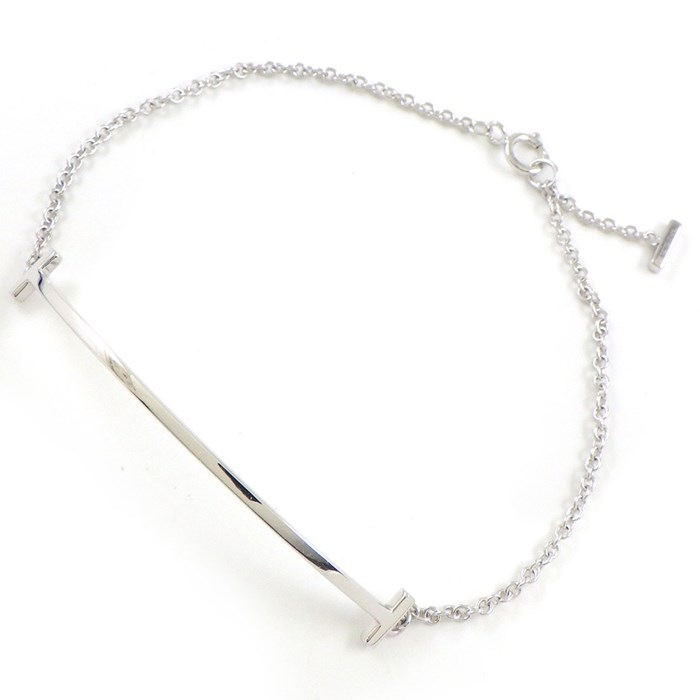 ティファニー Tiffany & Co. ブレスレット T スマイル ミディアムモデル K18WG 【中古】 / #L