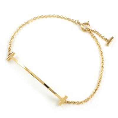 ティファニー Tiffany & Co. ブレスレット T スマイル スモール 60150765 K18YG 【中古】