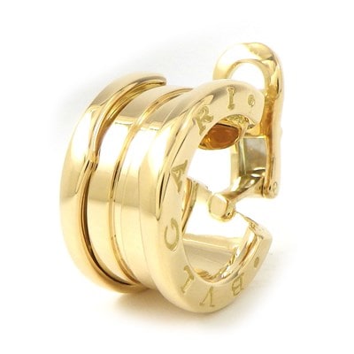 ブルガリ BVLGARI ピアス B-zero1 ビーゼロワン サークル ロゴ K18YG ※片方のみ 【中古】