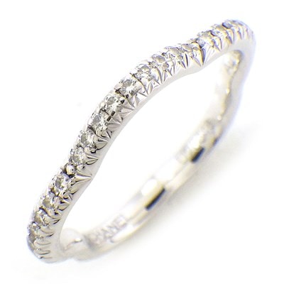 シャネル CHANEL リング カメリア フルサークル エタニティ パヴェ ダイヤモンド K18WG 7号 / #47 【中古】