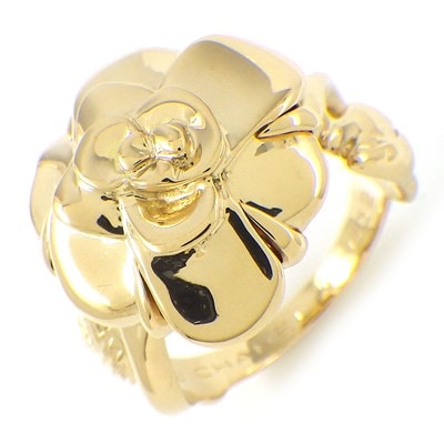 シャネル CHANEL リング カメリア K18YG 13.5号 【中古】