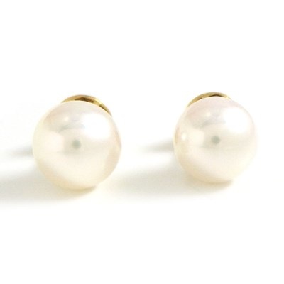 タサキ 田崎真珠 TASAKI ピアス リファインド リベリオン E-3660-18KYG 2ウェイ スタッズ パール 7.7mm珠 K18YG 【中古】