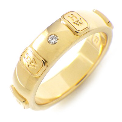 ハリーウィンストン HARRY WINSTON リング HW ロゴ WBDYRDBZHWL 1ポイント ダイヤモンド 0.01ct K18YG 8.5号 / #8 【中古】