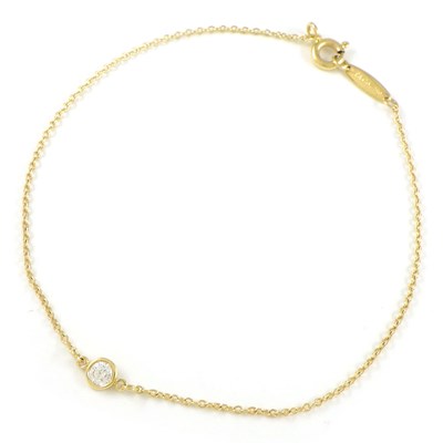 ティファニー Tiffany & Co. ブレスレット バイ ザ ヤード 60082565 1ポイント ダイヤモンド 0.08ct K18YG 【中古】