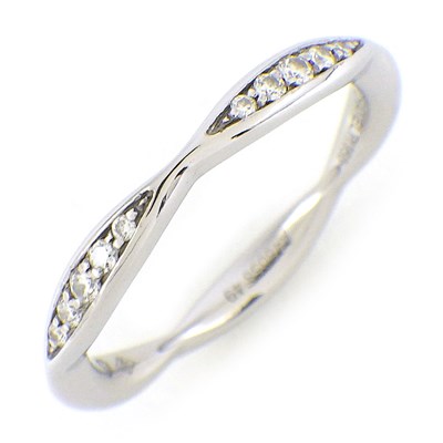 シャネル CHANEL リング カメリア J10835 ハーフ エタニティ ダイヤモンド PT950 9号 / #49 【中古】