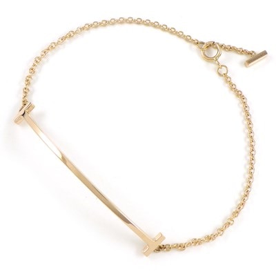 ティファニー Tiffany & Co. ブレスレット Tスマイル ミディアム K18PG 【中古】