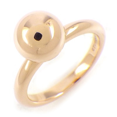 ティファニー Tiffany & Co. リング ハードウェア ボール ニューヨーク ロゴ K18PG 7.5号 【中古】