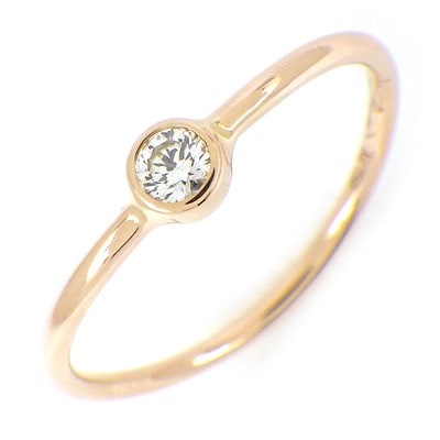 Tiffany ティファニー ウェーブシングルロウ ダイヤモンドリング 8号