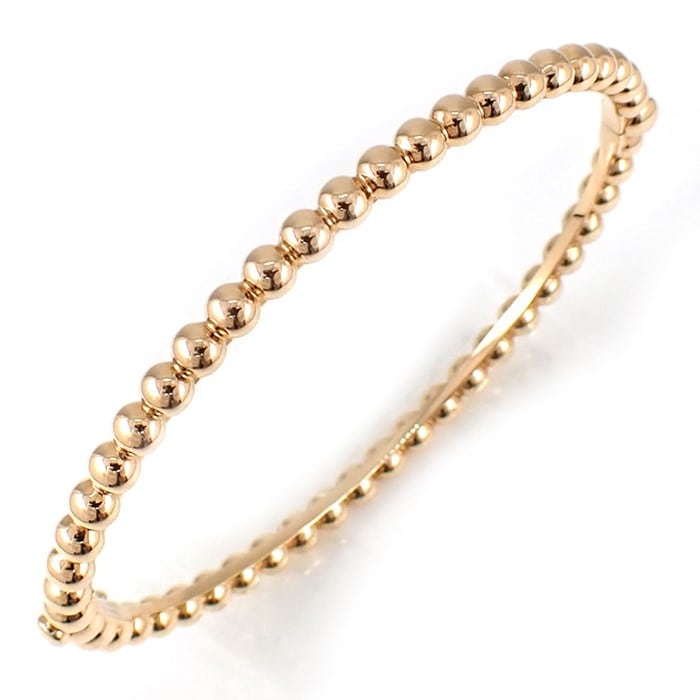 【Van Cleef & Arpels】ペルレ パールブレスレット medium model Perlée sweet clovers bracelet, medium model 18K rose gold