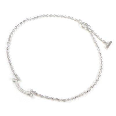 ティファニー Tiffany & Co. ブレスレット Tスマイル ミニ 62994797 ダイヤモンド 計0.04ct K18WG 【中古】