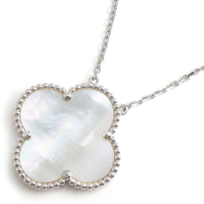 ヴァンクリーフ＆アーペル Van Cleef & Arpels ネックレス マジック アルハンブラ VCARN32200 ホワイト シェル K18WG 白 【中古】