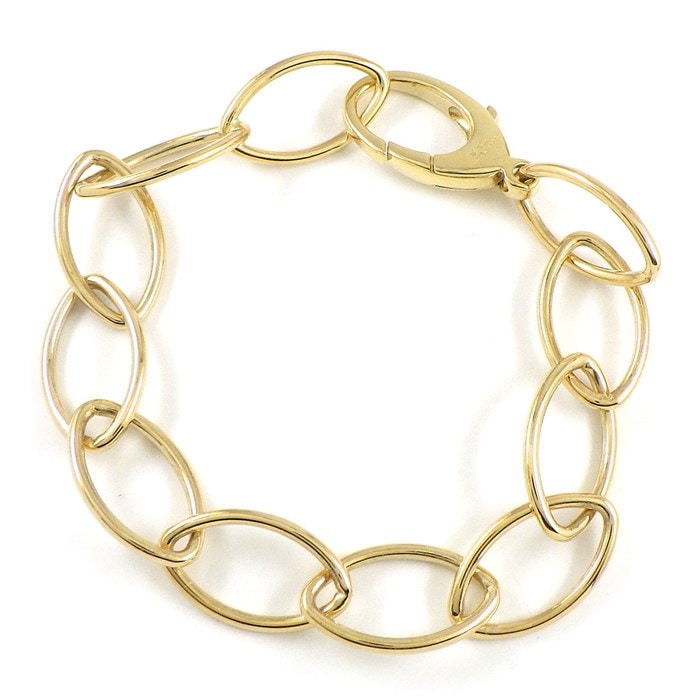 ティファニー Tiffany & Co. ブレスレット オーバル リンク チェーン K18YG 【中古】