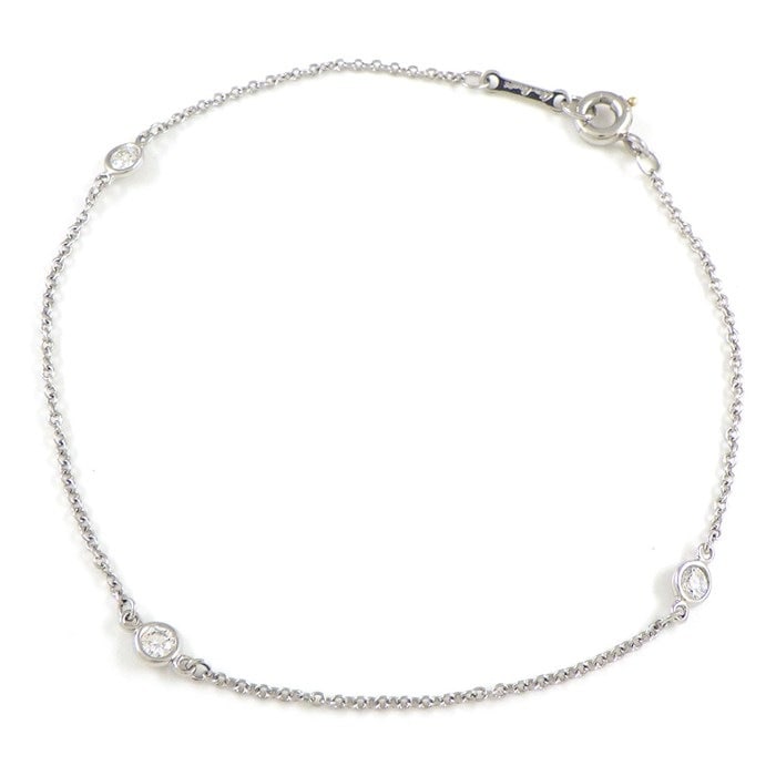 ティファニー Tiffany & Co. ブレスレット バイザヤード 60099265 3ポイント ダイヤモンド 計0.15ct PT950 【中古】