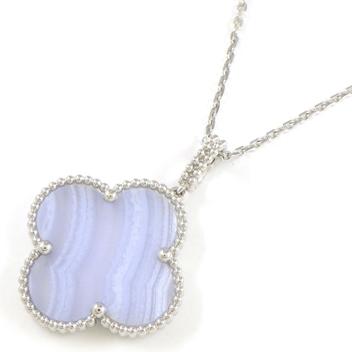 ヴァンクリーフ＆アーペル Van Cleef & Arpels ネックレス マジック アルハンブラ VCARP6L900 カルセドニー K18WG 【中古】