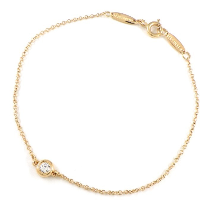 ティファニー Tiffany & Co. ブレスレット バイ ザ ヤード 60141598 1ポイント ダイヤモンド 0.07ct K18PG 【中古】
