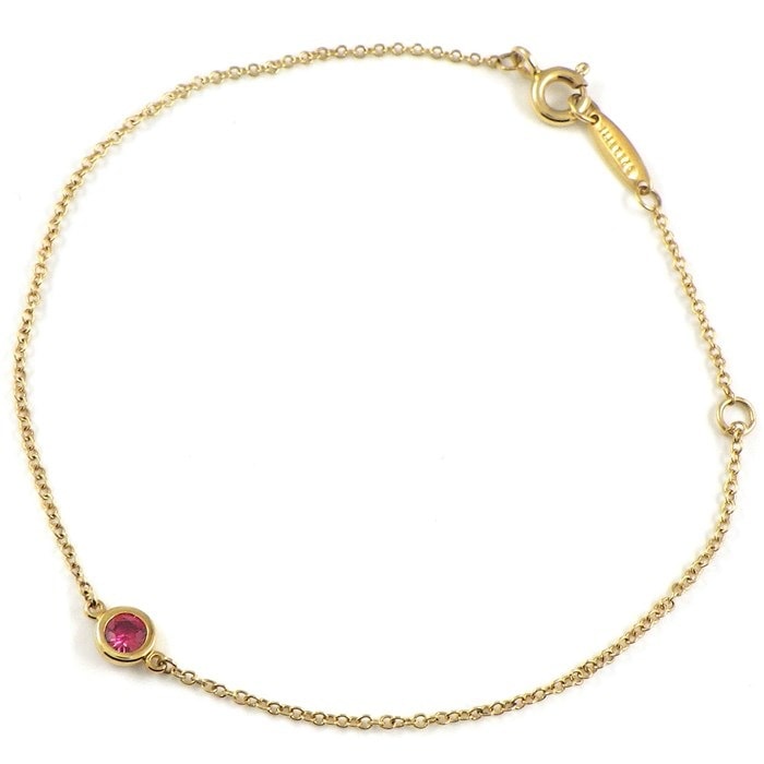 ティファニー Tiffany & Co. ブレスレット カラー バイ ザ ヤード 62632852 1ポイント ルビー 0.11ct K18YG 【中古】