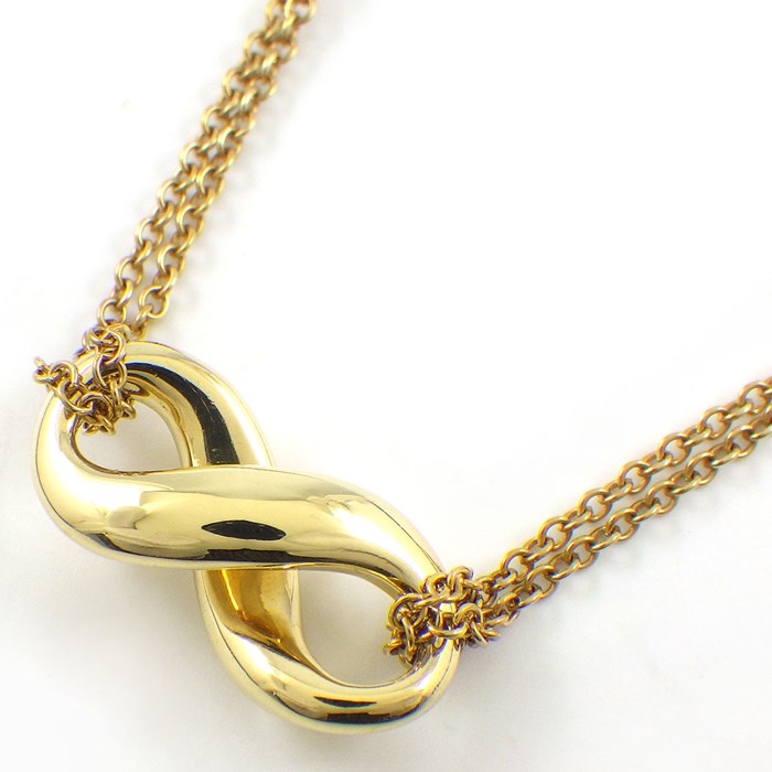 Tiffany & Co. ネックレス 750 k18 インフィニティ Tiffany & Co. Infinity Pendant Double Chain AU750/K18 Gold