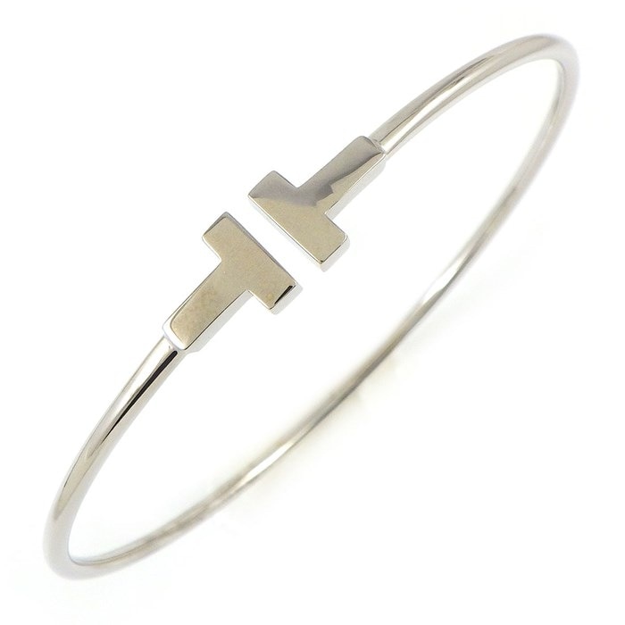 ティファニー Tiffany & Co. バングル Tワイヤー ナロー 60010776 K18WG 【中古】