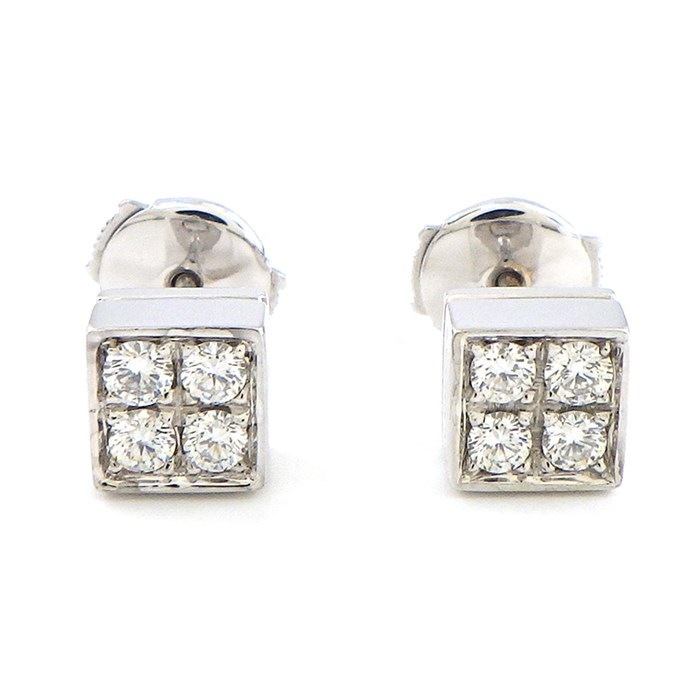 ブルガリ BVLGARI ピアス ルチア ダイヤモンド K18WG 【中古】