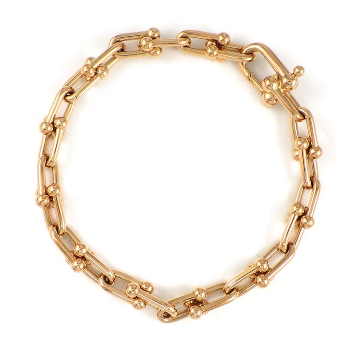 ティファニー Tiffany & Co. ブレスレット ハードウェア リンク SM 60153082 チェーン K18PG 【中古】