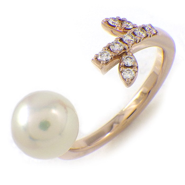 206【タサキ】M/G K18 パール　約3.9-9.7mm シェルリング 206【タサキ】M/G K18 パール約3.9-9.7mm シェルリング