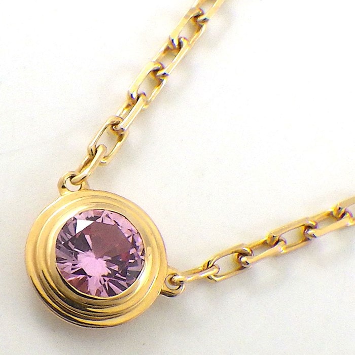 カルティエ Cartier ネックレス ダムール B7218400 サフィール レジェ ドゥ カルティエ 1ポイント ピンク サファイア K18PG 【箱・保付き】 【中古】