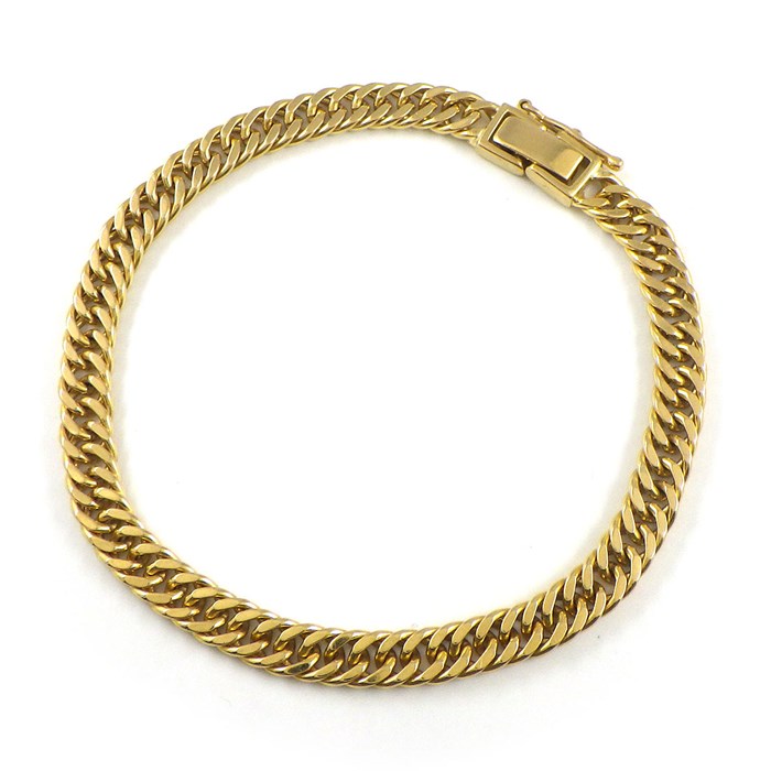 ブレスレット 喜平 チェーン 2面 ダブル K18YG 【中古】