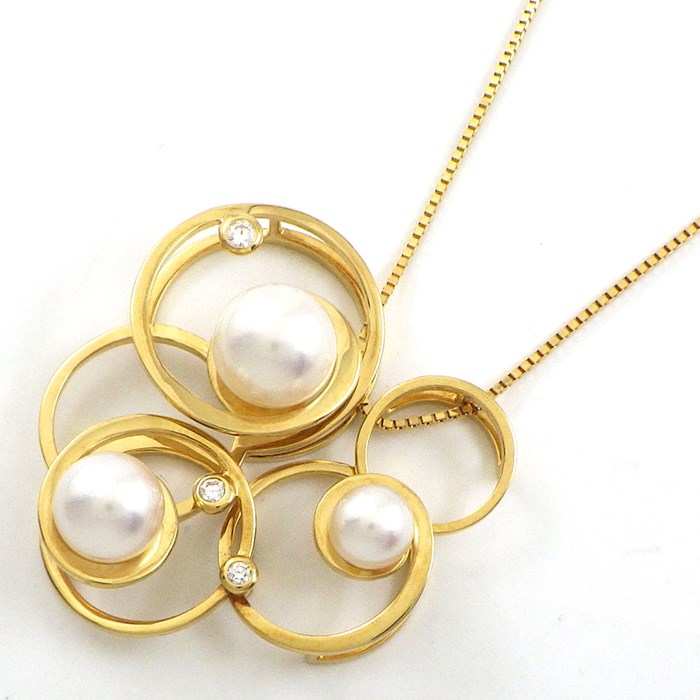 タサキ 田崎真珠 TASAKI ロングネックレス エニーマ P-15340-18KYG  